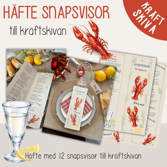 Snapsvisehäfte till kräftskivan – klassiska snapsvisor i utskrivbart format