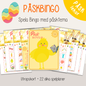Påskbingo för barn – roligt bingospel med påsktema (22 spelplaner)