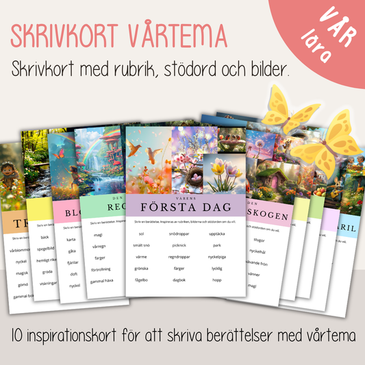 Skriv en vårberättelse – 10 skrivkort med inspiration för kreativt skrivande