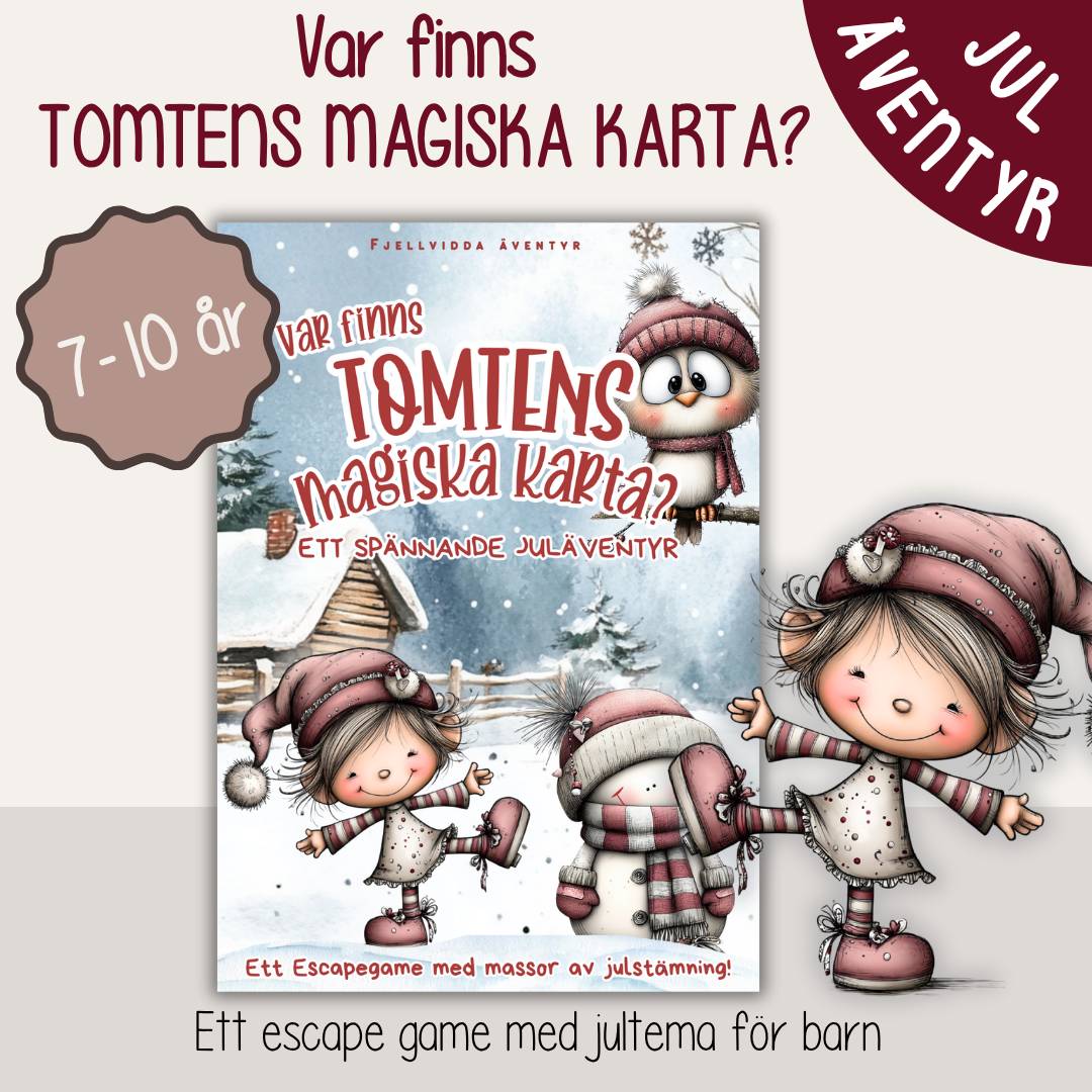 Utskrivbart juläventyr - Var är Tomtens magiska karta?