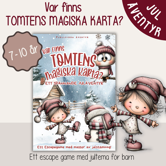 Utskrivbart juläventyr - Var är Tomtens magiska karta?