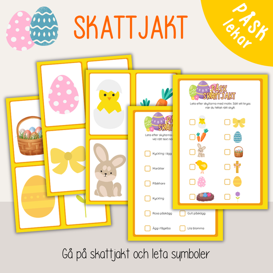 Påskskattjakt för barn – rolig påskaktivitet med 12 ledtrådar