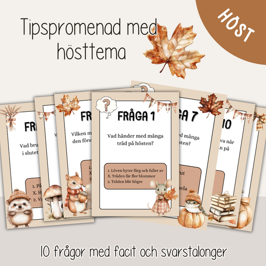 Tipspromenad med hösttema – 10 roliga frågor för barn
