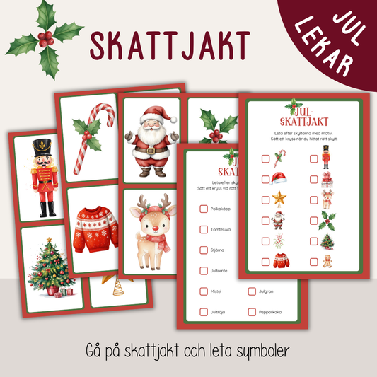 Skattjakt i juletid – utskrivbart material