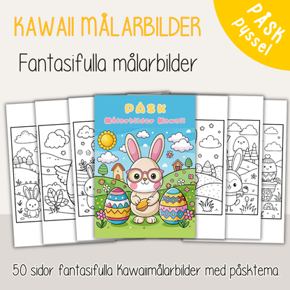 Kawaii påsk målarbilder – 50 söta målarbilder för barn att skriva ut