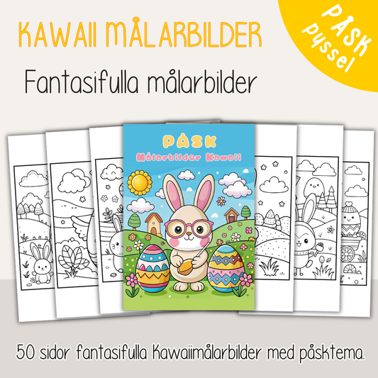 Kawaii påsk målarbilder – 50 söta målarbilder för barn att skriva ut