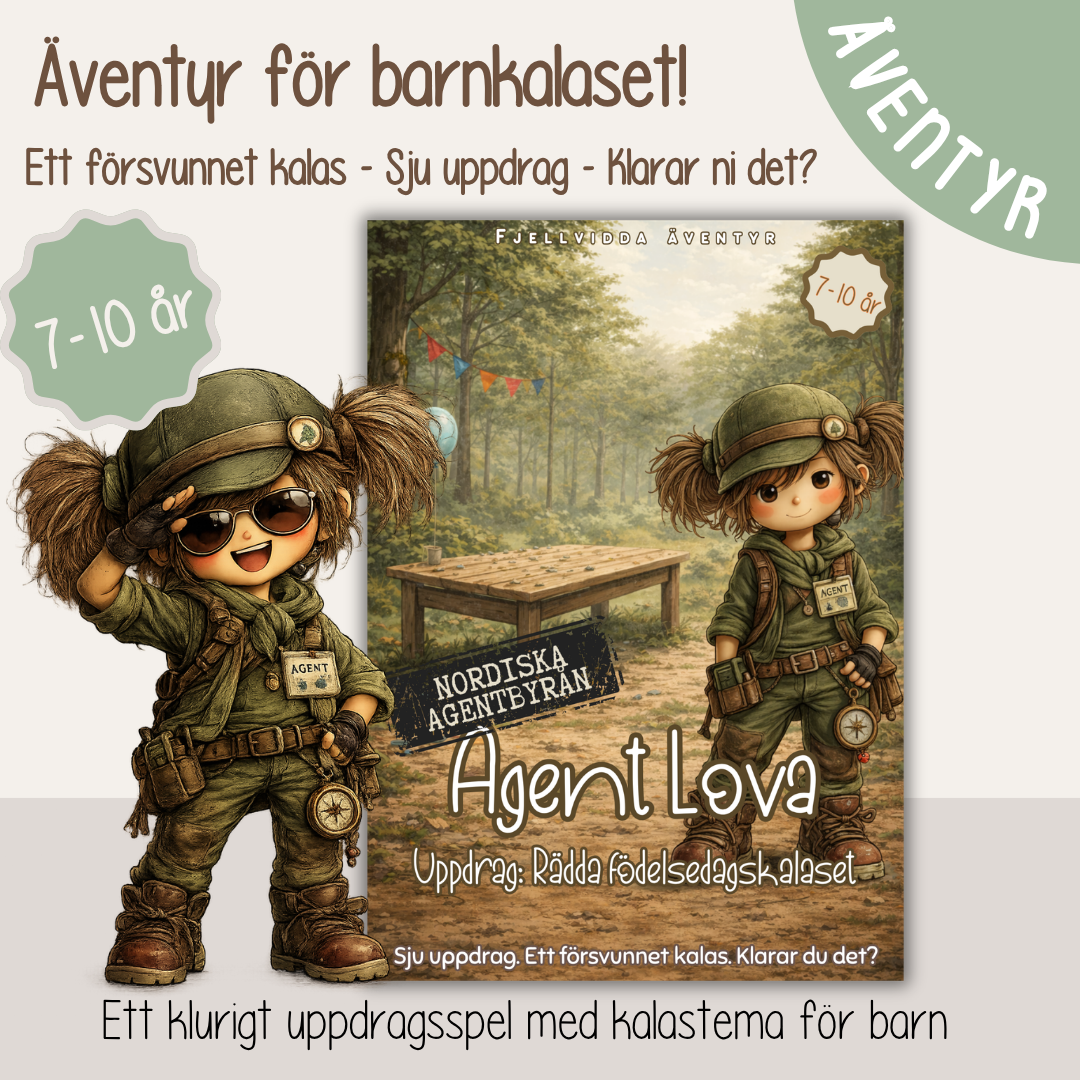 Agent Lova – Uppdrag: Rädda födelsedagskalaset | Skattjakt & kalaslek för barn 7–10 år