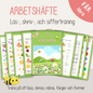 Vårtema – arbetshäfte med 53 arbetsblad för barn | läsa, skriva och räkna