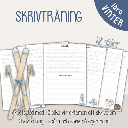 Vinter – skrivträning med vintertema