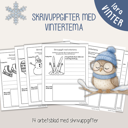 Vinter – skrivuppgifter med vintertema