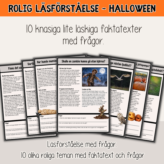 Halloweenfakta för barn – 10 knasiga faktatexter med läsförståelse