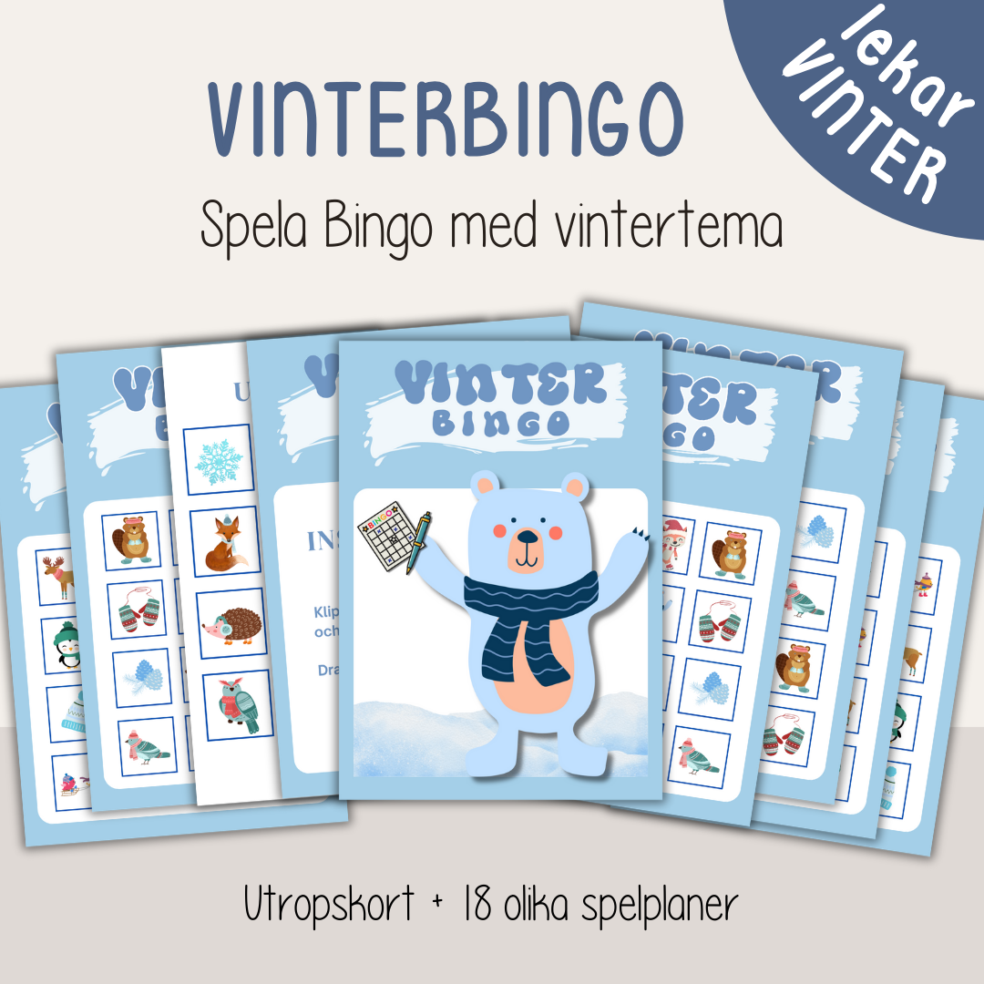 Vinterbingo – spela bingo med vinterfigurer