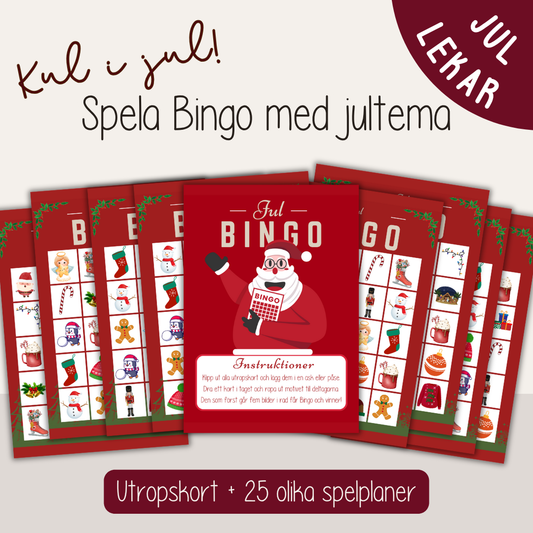Utskrivbart julbingo – skärmfria stunder fyllda med skratt