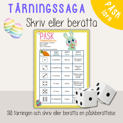 Tärningssaga påsk – kreativ skrivövning och berättarlek för barn