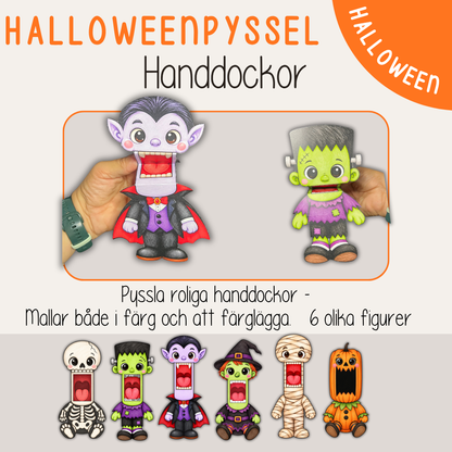 Halloweenpyssel för barn – skapa egna roliga Halloweenhanddockor