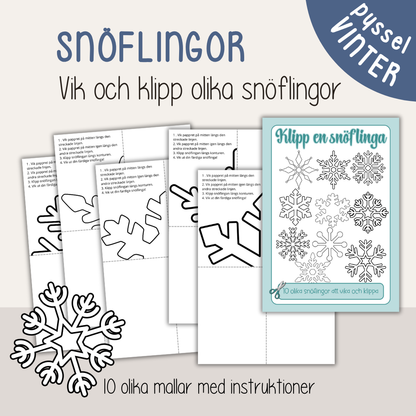 Vinterpyssel – klipp och pyssla snöflingor