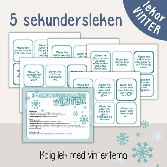 Vinterlek – 5-sekundersleken med vintertema