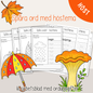 Spåra ord med hösttema – 16 arbetsblad för barn