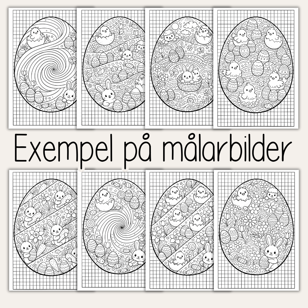Påskmandalas – 11 utskrivbara sidor för lugn och kreativ färgläggning