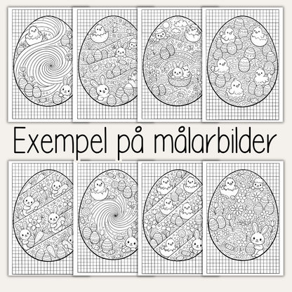 Påskmandalas – 11 utskrivbara sidor för lugn och kreativ färgläggning