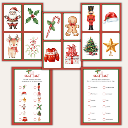 Skattjakt i juletid – utskrivbart material