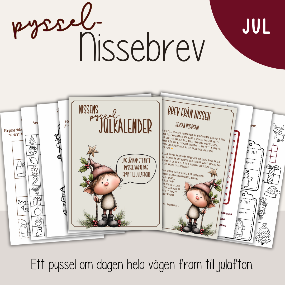 Nissebrev - Ett pyssel om dagen fram till jul