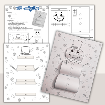 Vinterpyssel – skapa en rolig 3D-snögubbe