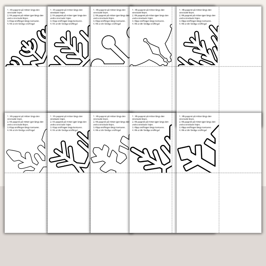Vinterpyssel – klipp och pyssla snöflingor