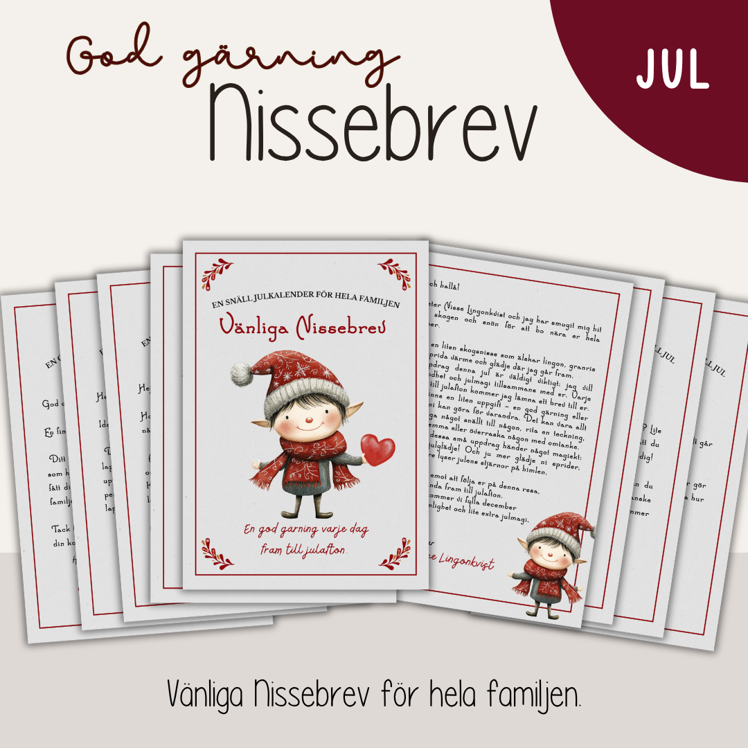 Nissebrev - Vänliga Nissebrev med en god gärning varje dag
