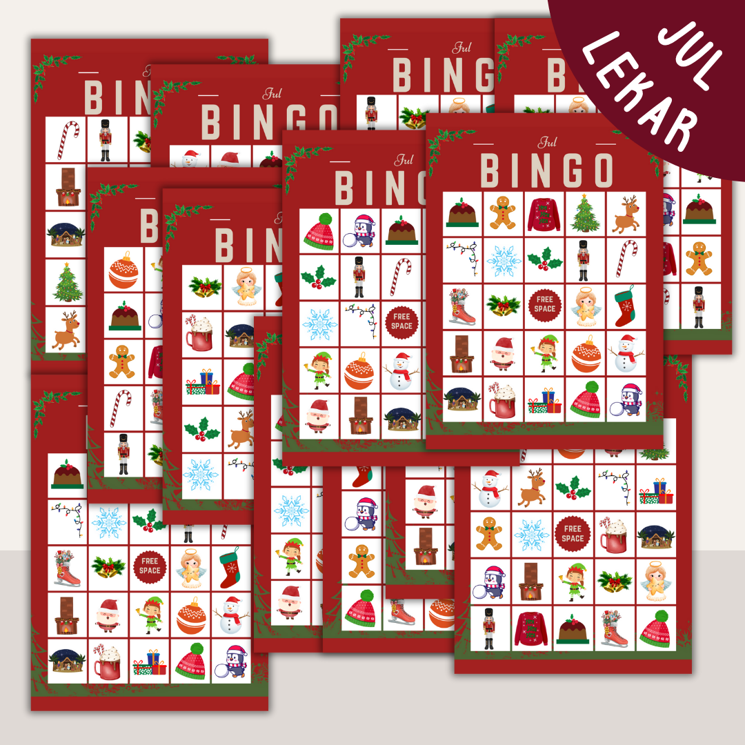 Utskrivbart julbingo – skärmfria stunder fyllda med skratt