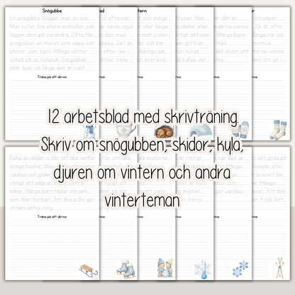 Vinter – skrivträning med vintertema