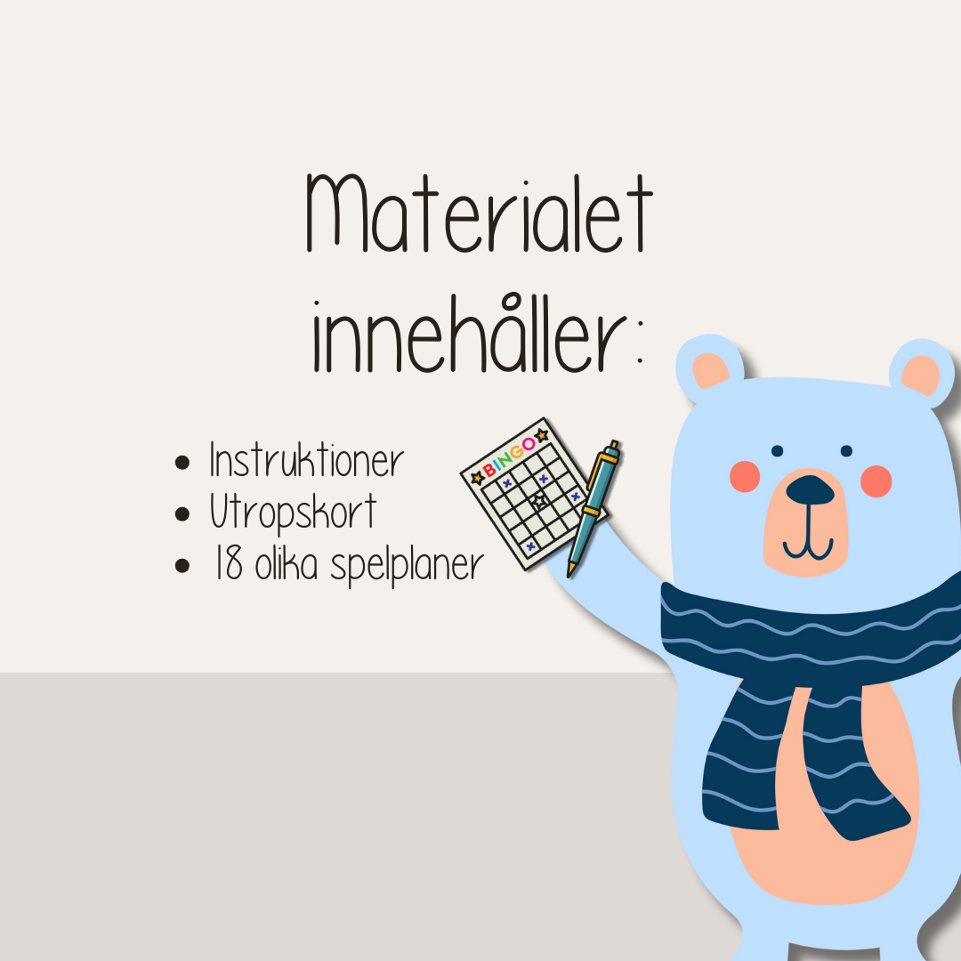 Vinterbingo – spela bingo med vinterfigurer