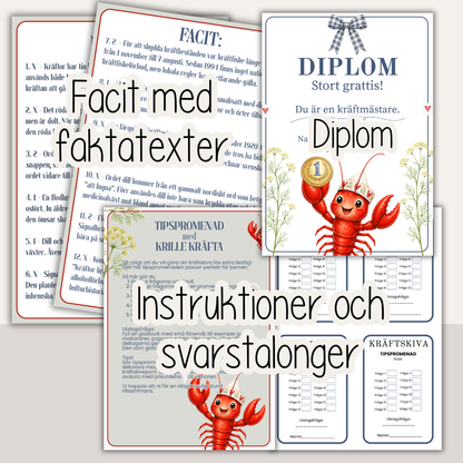 Tipspromenad till kräftskiva för barn – 12 roliga frågor med Kräftan Krille