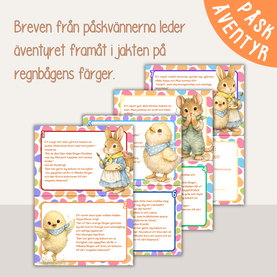 Påskens försvunna färger – Påskäventyr och klurig äggjakt för barn (7–10 år)