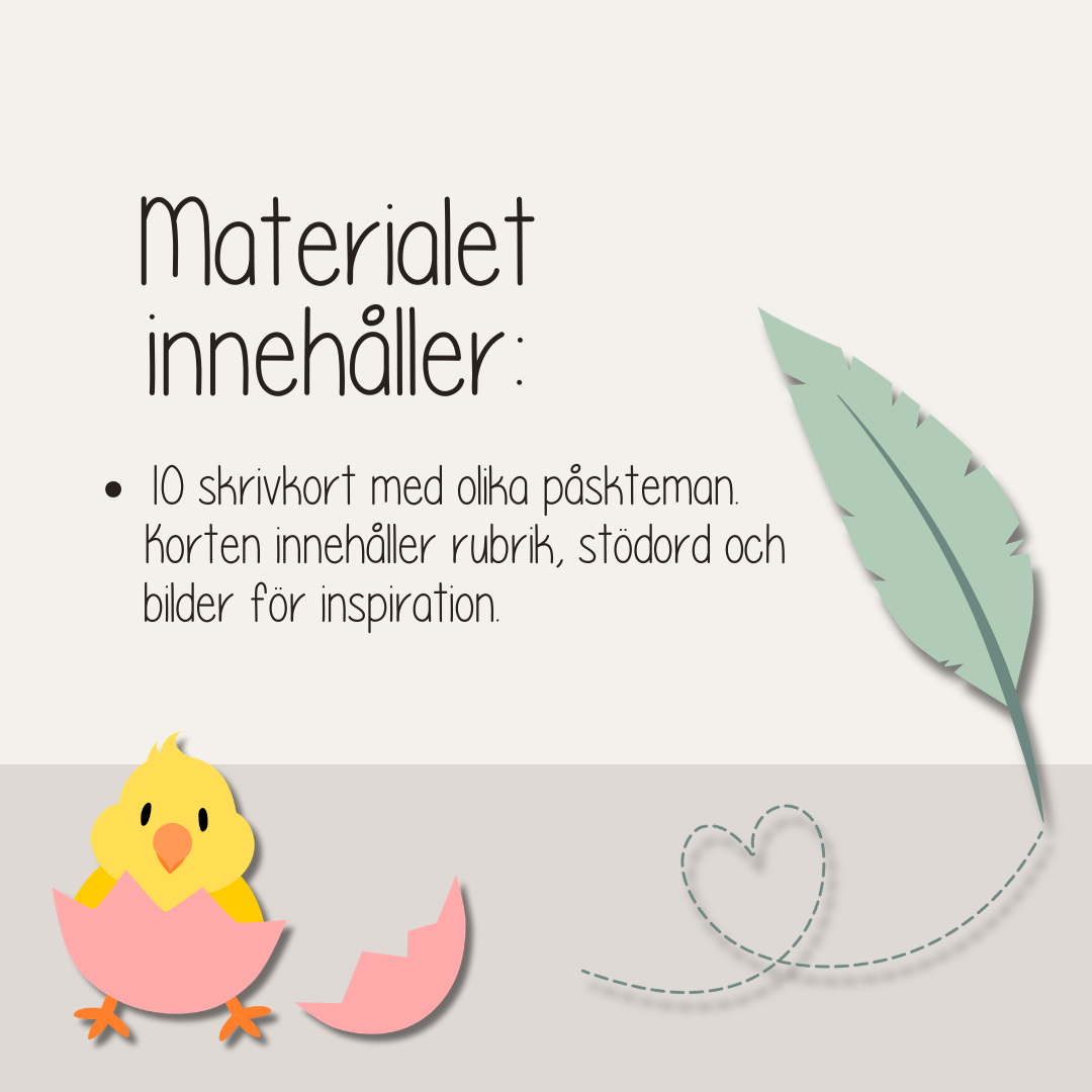 Skriv en påskberättelse – 10 skrivkort för kreativt skrivande med påsktema