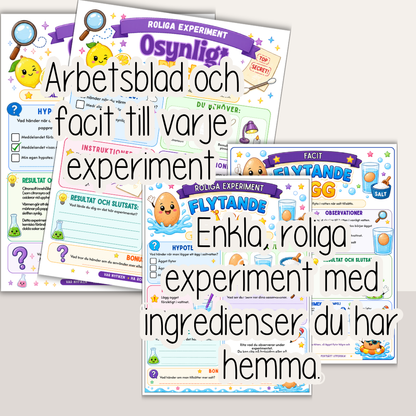 Roliga experiment för barn – 6 enkla experiment att göra hemma