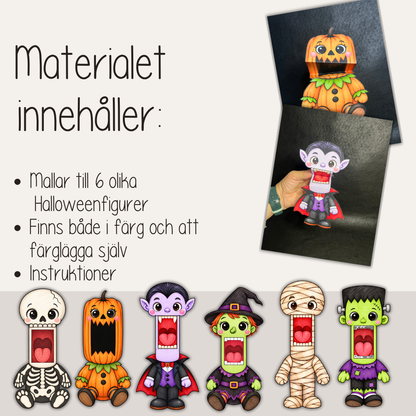 Halloweenpyssel för barn – skapa egna roliga Halloweenhanddockor