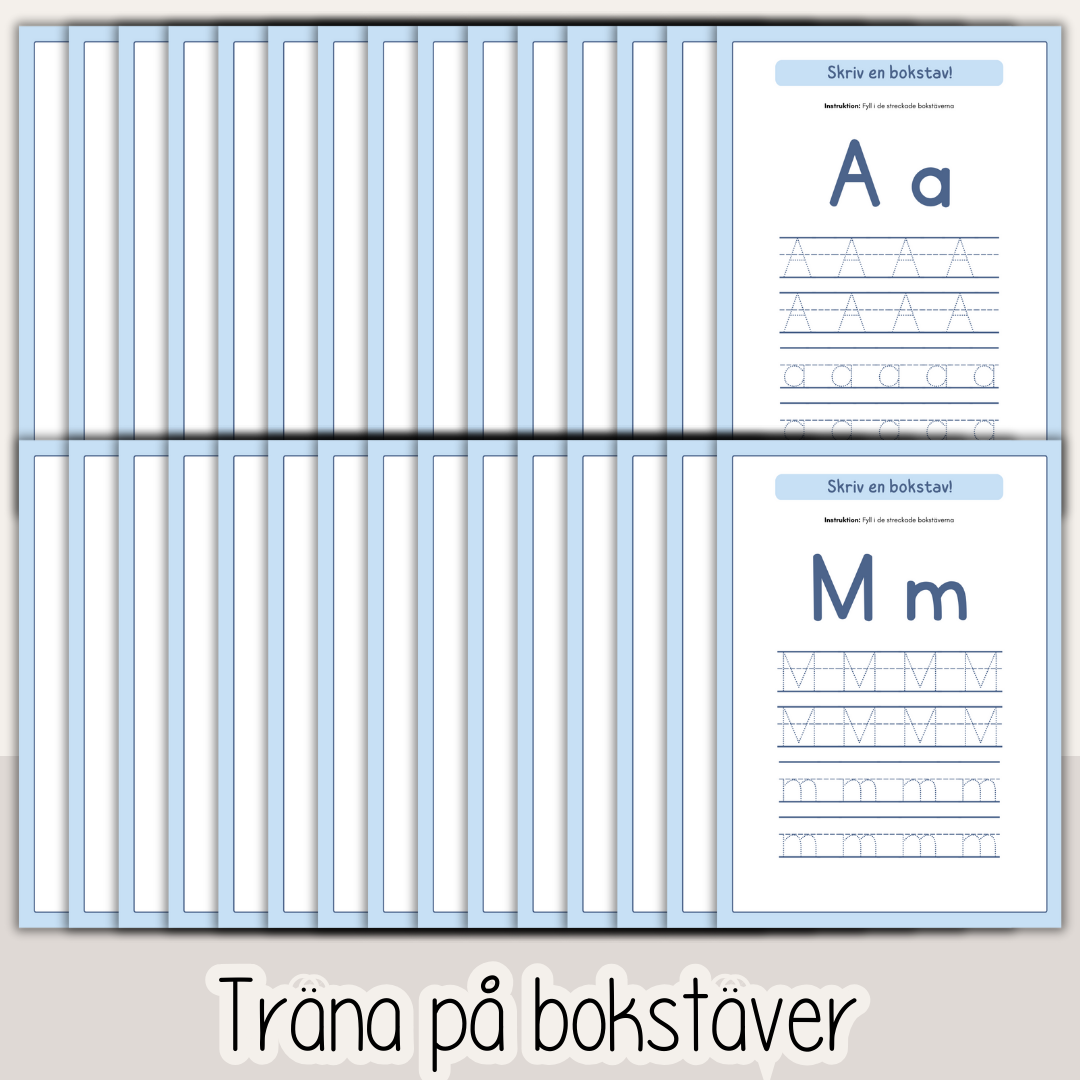 Vintertema – roliga och pedagogiska arbetsblad för barn (53 sidor)