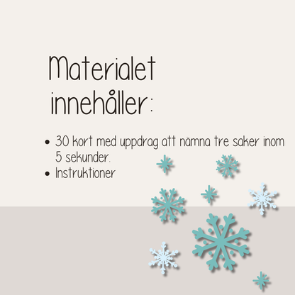 Vinterlek – 5-sekundersleken med vintertema