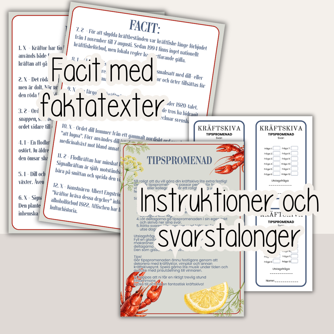 Tipspromenad till kräftskiva – 12 roliga frågor för vuxna