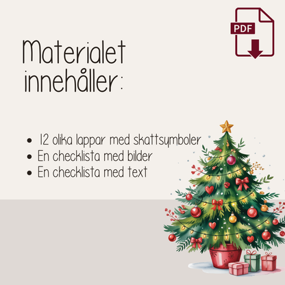 Skattjakt i juletid – utskrivbart material