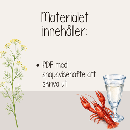 Snapsvisehäfte till kräftskivan – klassiska snapsvisor i utskrivbart format