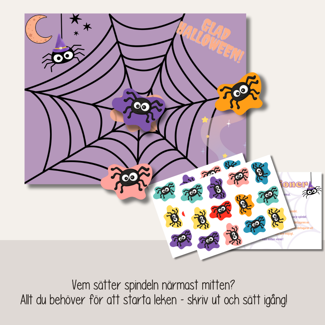 Halloweenlekar för barn – Sätt ögat på monstret & spindeln i nätet