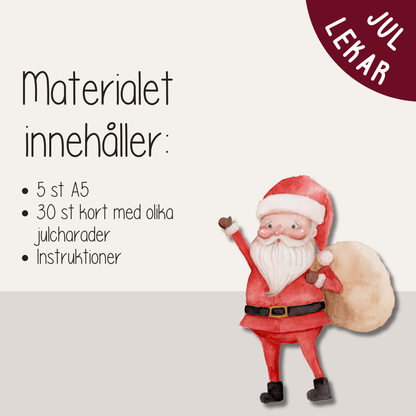 Julcharader – utskrivbart spel med jultema för familjen