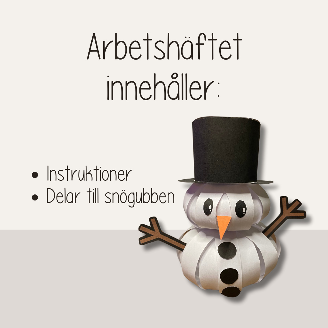 Vinterpyssel – pyssla en snögubbe av papper