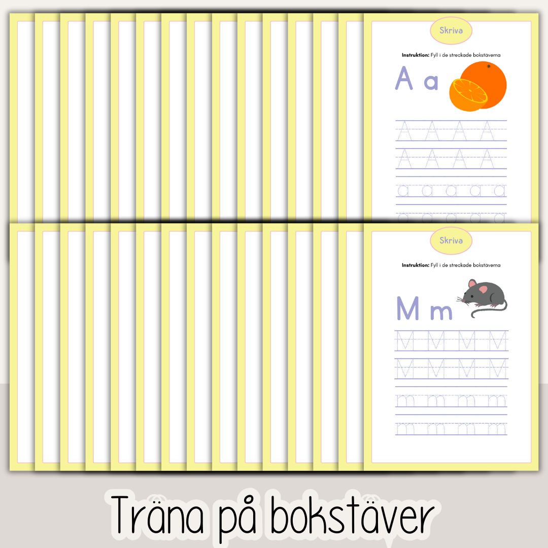 Påsk arbetsblad för barn – 54 sidor läsa, skriva och räkna