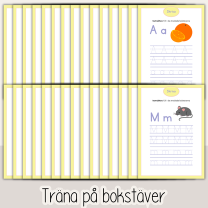 Påsk arbetsblad för barn – 54 sidor läsa, skriva och räkna