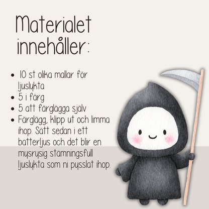 Halloweenpyssel - Gör egna ljuslyktor till Halloween