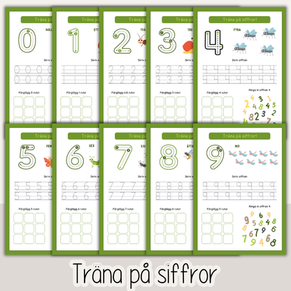 Småkryp & insekter – 53 arbetsblad för barn | läsa, skriva, räkna (förskola & förskoleklass)