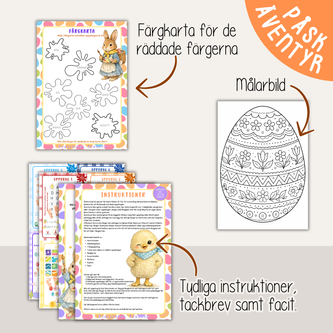 Påskens försvunna färger – Påskäventyr för barn (3–7 år)